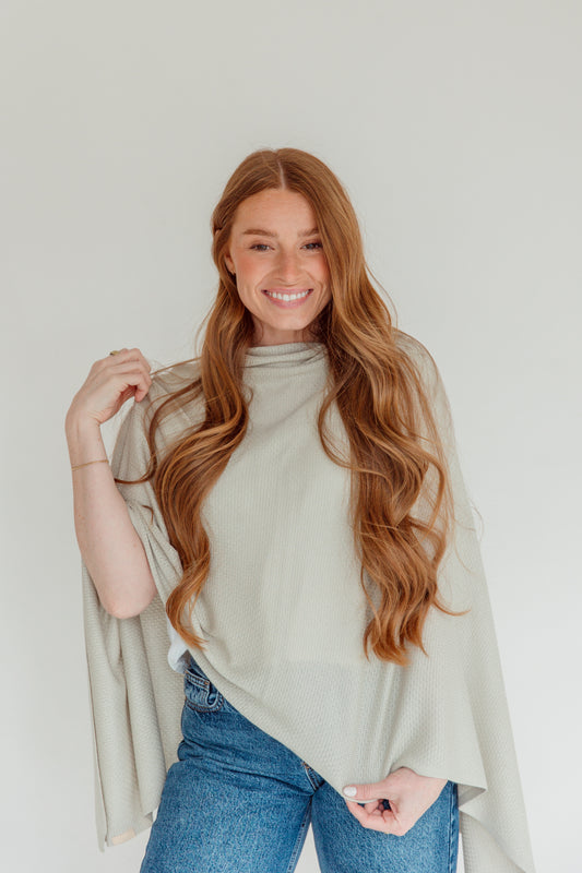 Breathable Viscose Nursing Cover - Khaki Green
